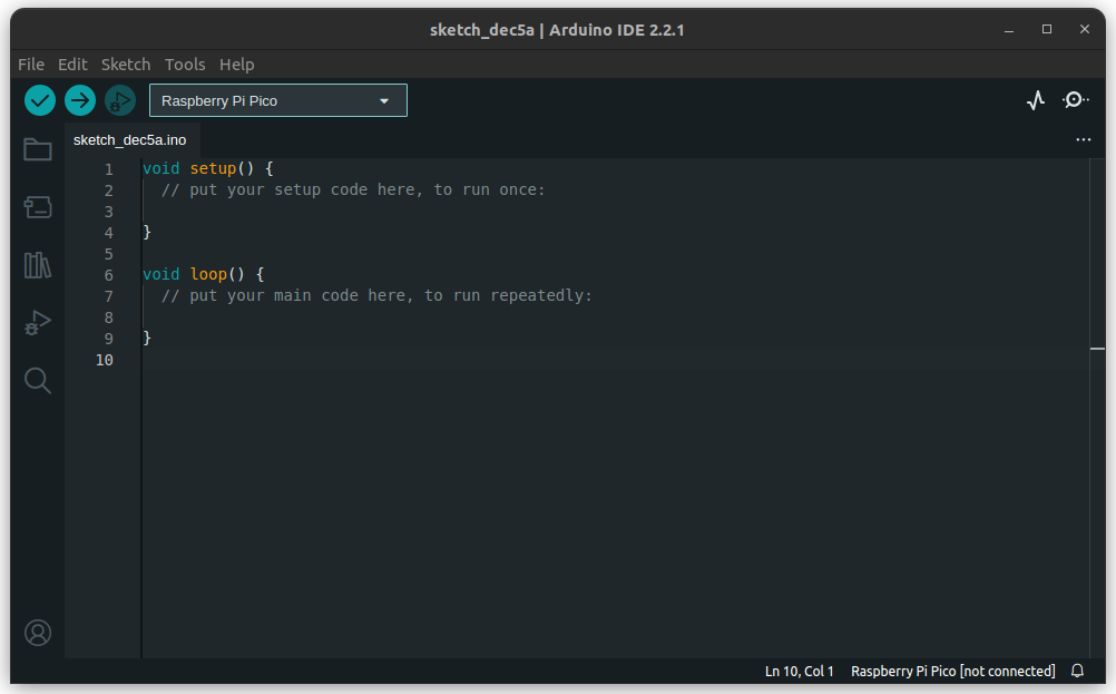 Arduino IDE empty window