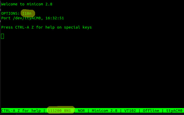 Minicom - Serial Monitor