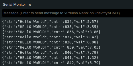 Arduino Serial - Arduino Json write